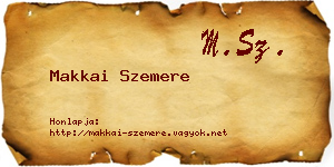 Makkai Szemere névjegykártya